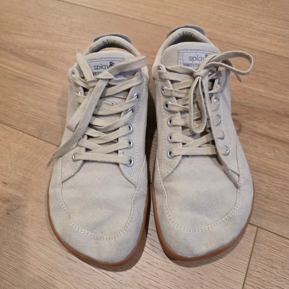 Splay Freestyle Barefoot Sneakers Sand Beige Canvas Mens 6 Womens 8 Minimalist